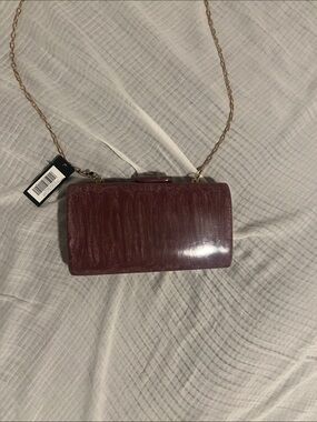 Lulus Upscale Sweetness Purple Marble Acrylic Marble Clutch with Metal Chain
